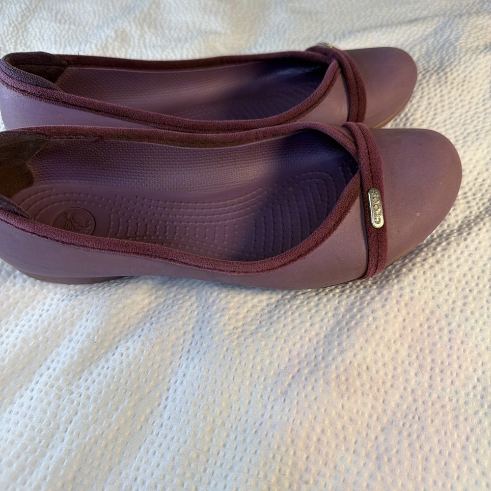 Crocs Purple Rubber Ballet Flats Women's 9